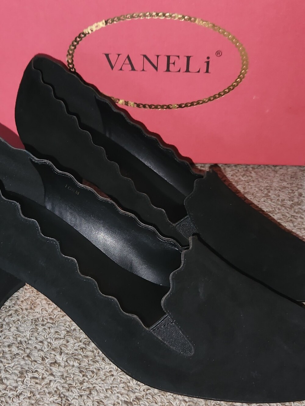 Vaneli Women's DARION Black SUEDE Heels SZ 10 1/2 M